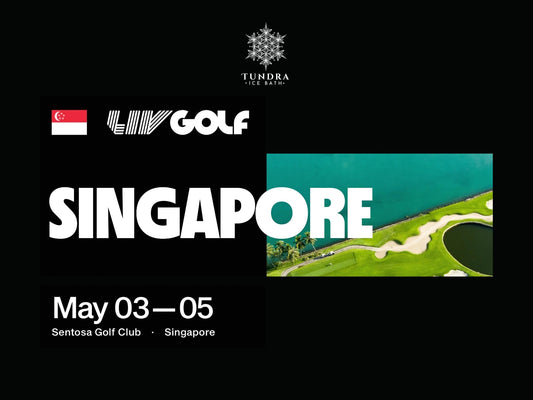 TUNDRA Ice Bath is part of the LIV Golf Event in Singapore. We bring our cold plunge solutions to professional golf athletes.