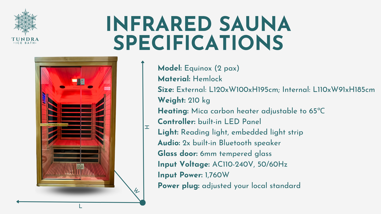 TUNDRA Infrared Sauna - Equinox