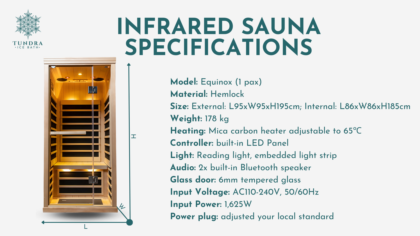 TUNDRA Infrared Sauna - Equinox